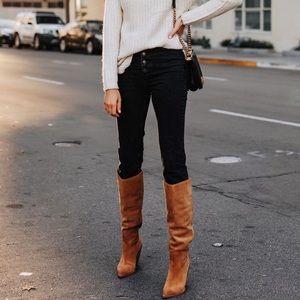 Genuine Leather Knee High Boots Brand New